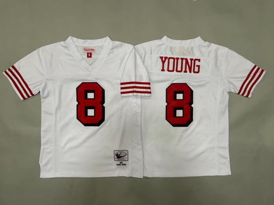 SAN FRANCISCO 49ERS STEVE YOUNG WHITE JERSEY