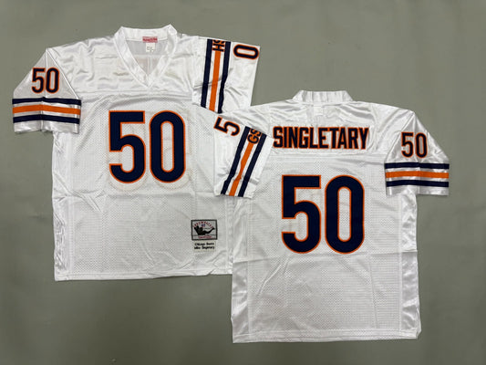CHICAGO BEARS MIKE SINGLETARY WHITE VINTAGE JERSEY