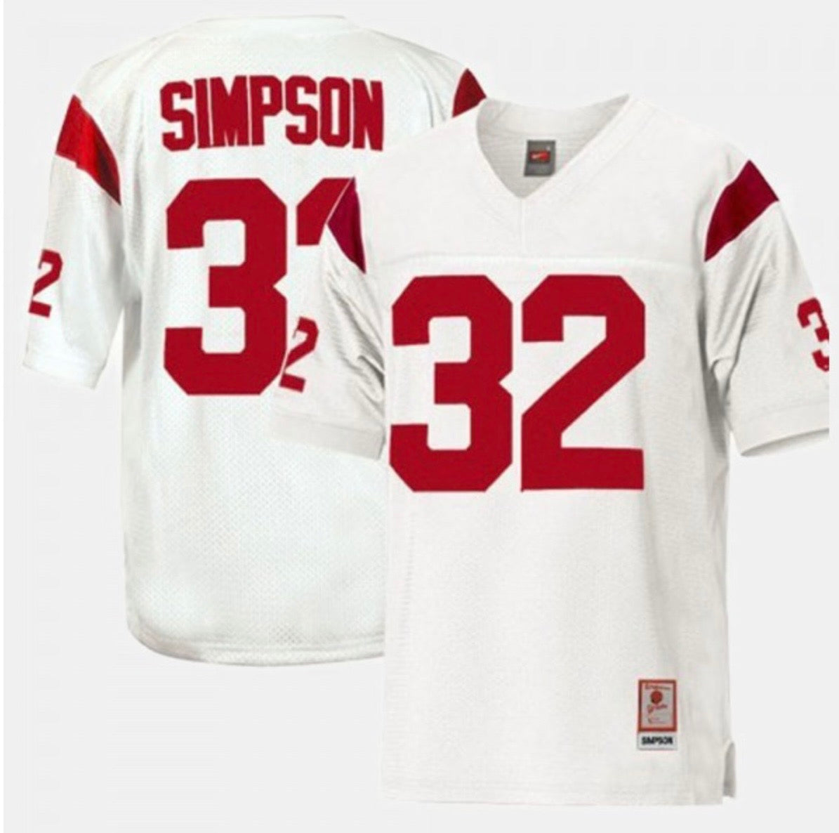 USC Trojans O.J. Simpson white vintage jersey ￼