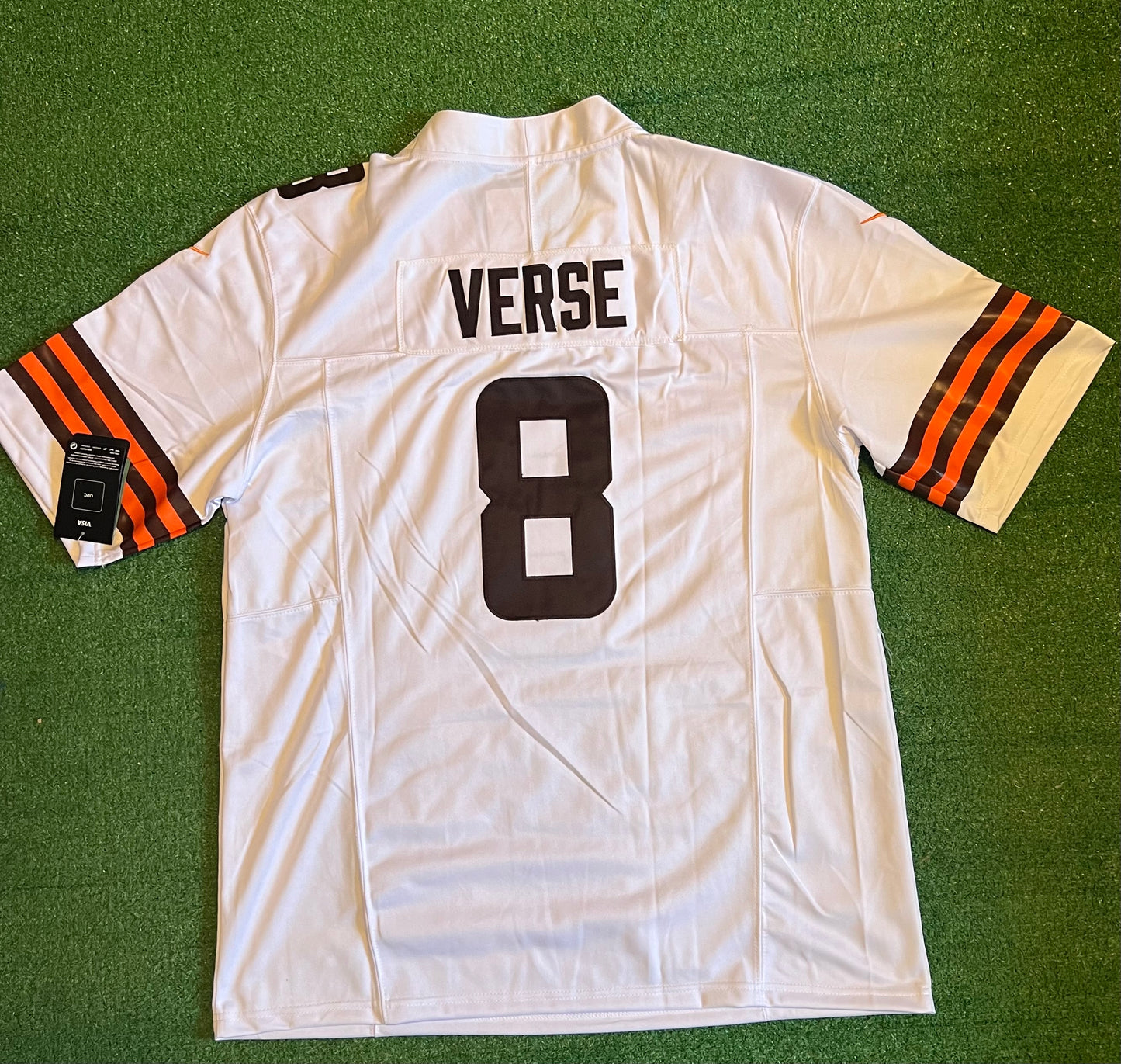 CLEVELAND BROWNS JARED VERSE WHITE JERSEY