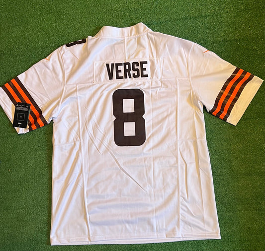CLEVELAND BROWNS JARED VERSE WHITE JERSEY