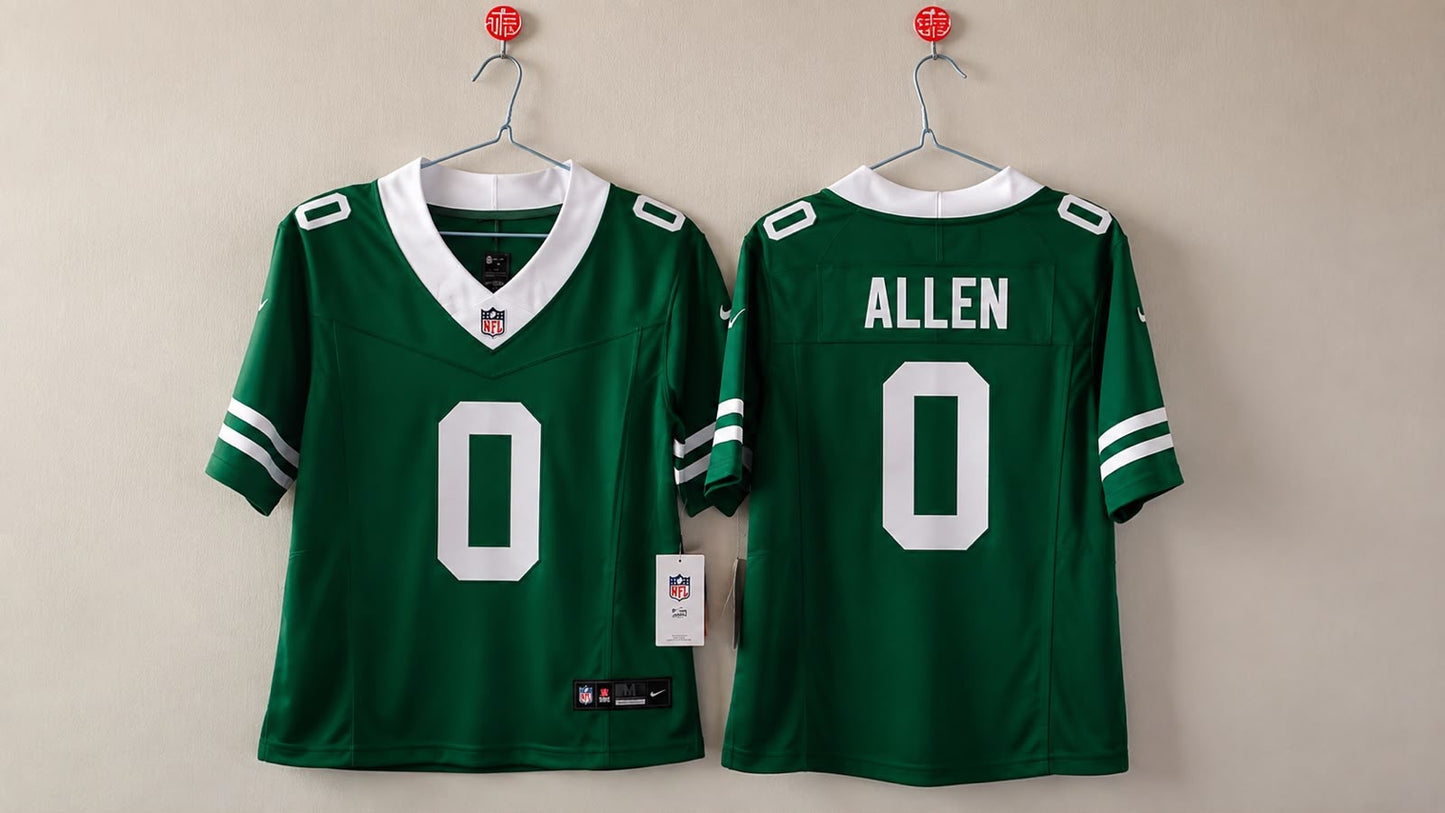 NEW YORK JETS BRAELON ALLEN GREEN JERSEY