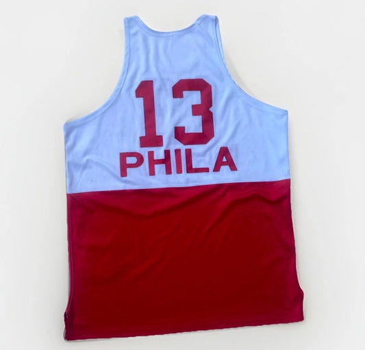 Philidelphia 76ers Wilt Chamberlain White Vintage Jersey