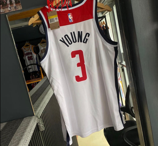 WASHINGTON WIZARDS TRAE YOUNG WHITE JERSEY