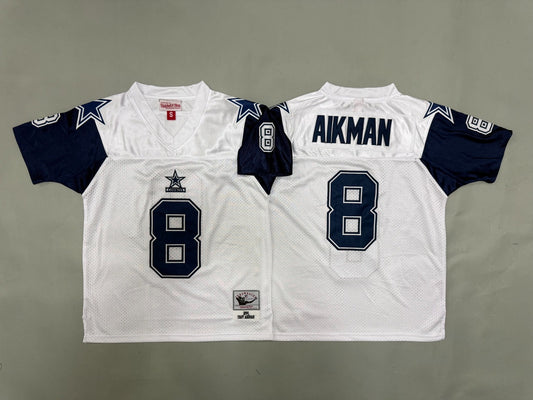 DALLAS COWBOYS TROY AIKMAN WHITE VINTAGE JERSEY