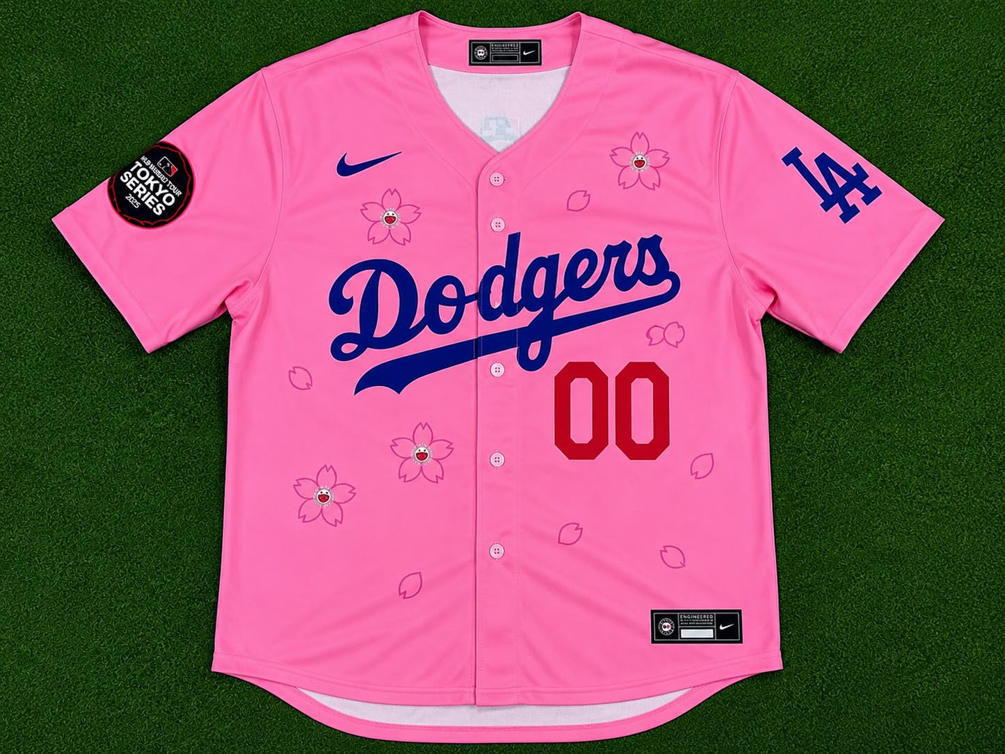 LOS ANGELES DODGERS CUSTOM PINK CHERRY BLOSSOM JERSEY