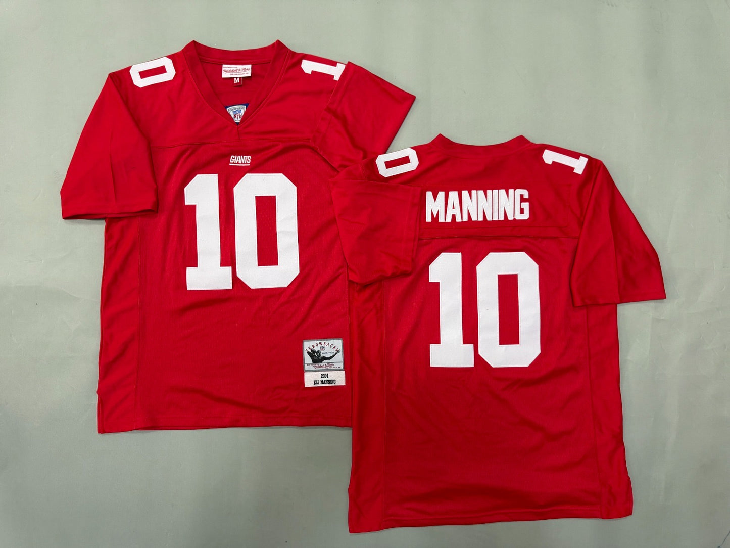 NEW YORK GIANTS ELI MANNING RED VINTAGE JERSEY