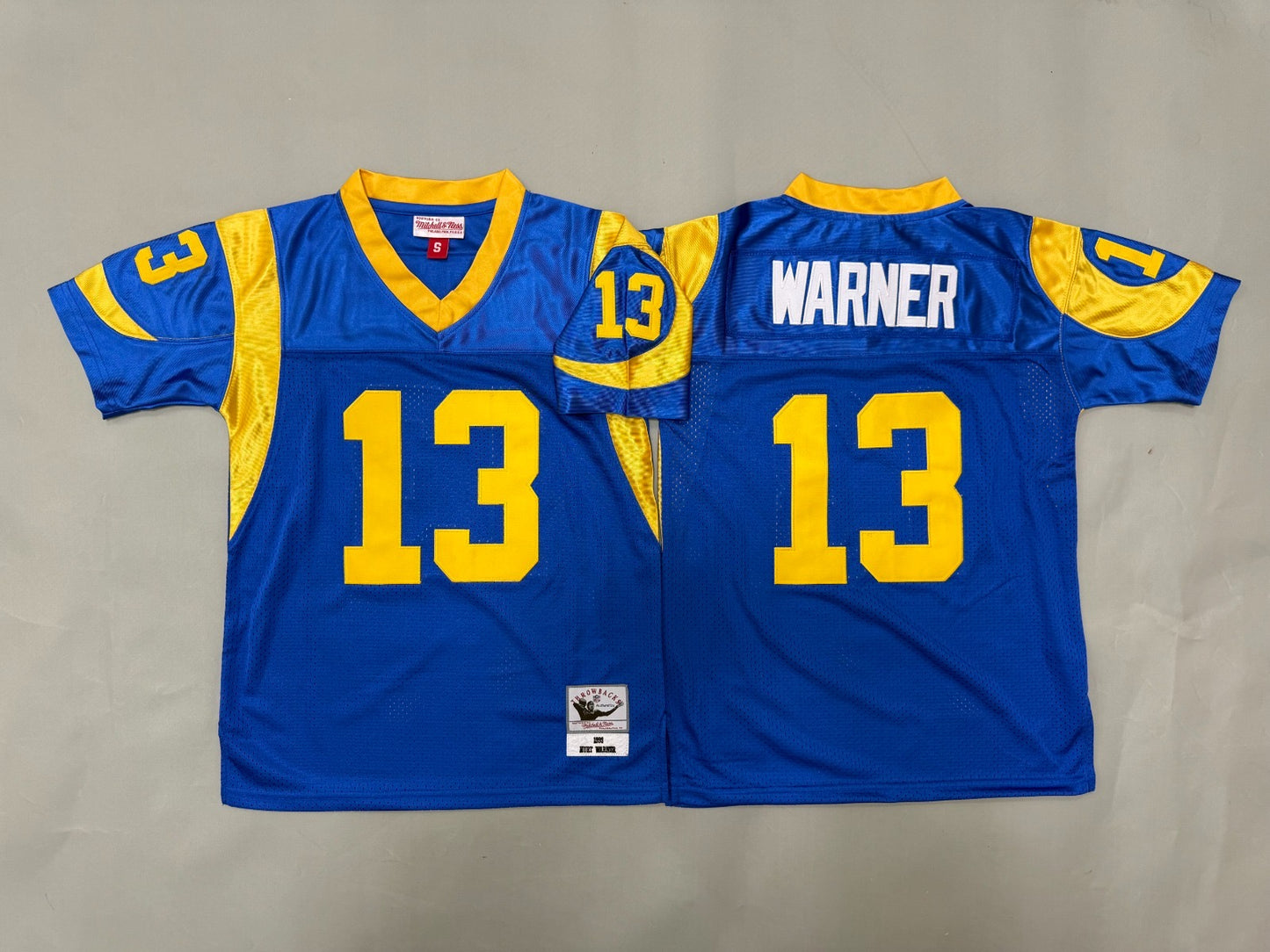 ST. LOUIS RAMS KURT WARNER BLUE VINTAGE JERSEY