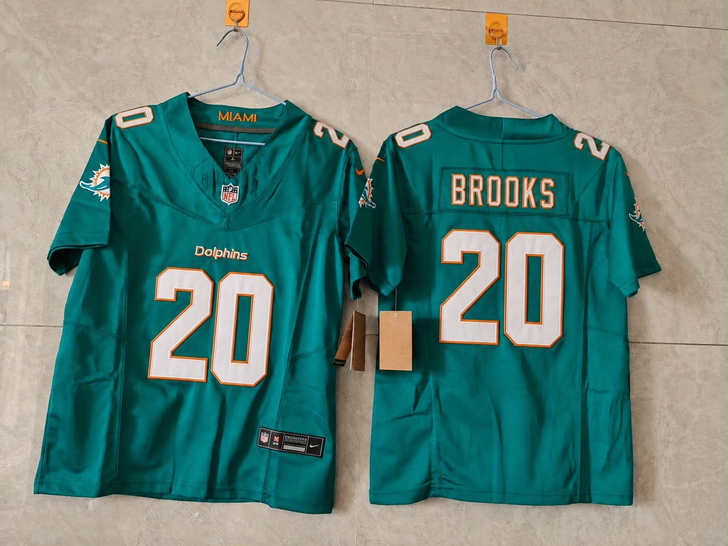 MIAMI DOLPHINS JORDYN BROOKS BLUE JERSEY