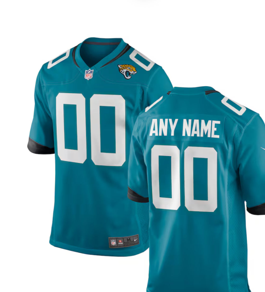 Jacksonville Jaguars Nike Custom Team Game Jersey - Teal