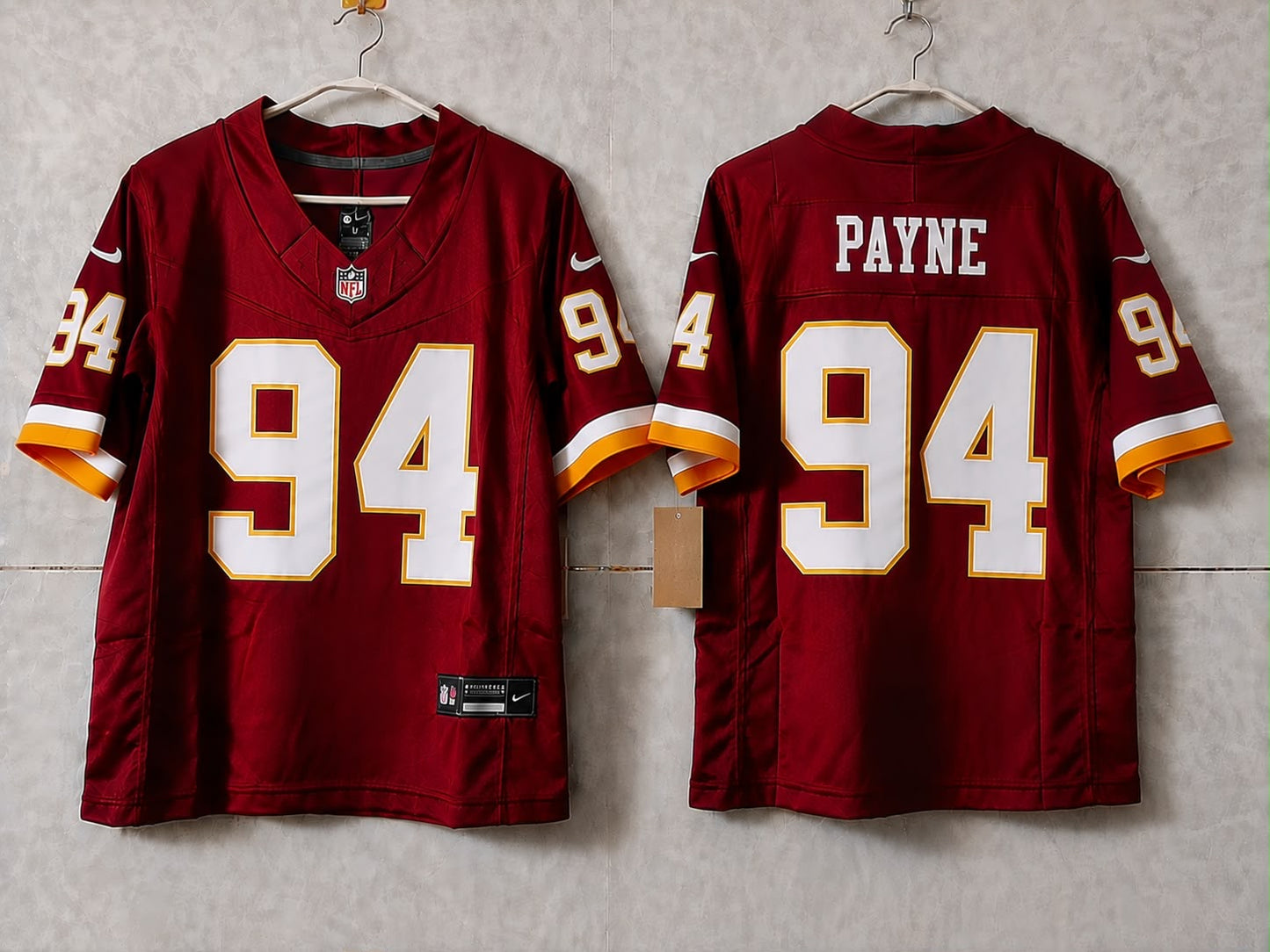 WASHINGTON COMMANDERS DARON PAYNE BURGANDY JERSEY