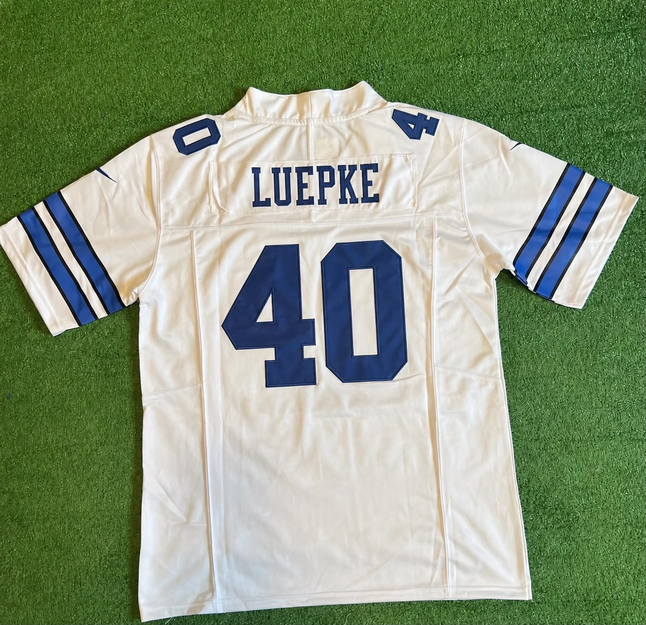 DALLAS COWBOYS HUNTER LUEPKE WHITE JERSEY
