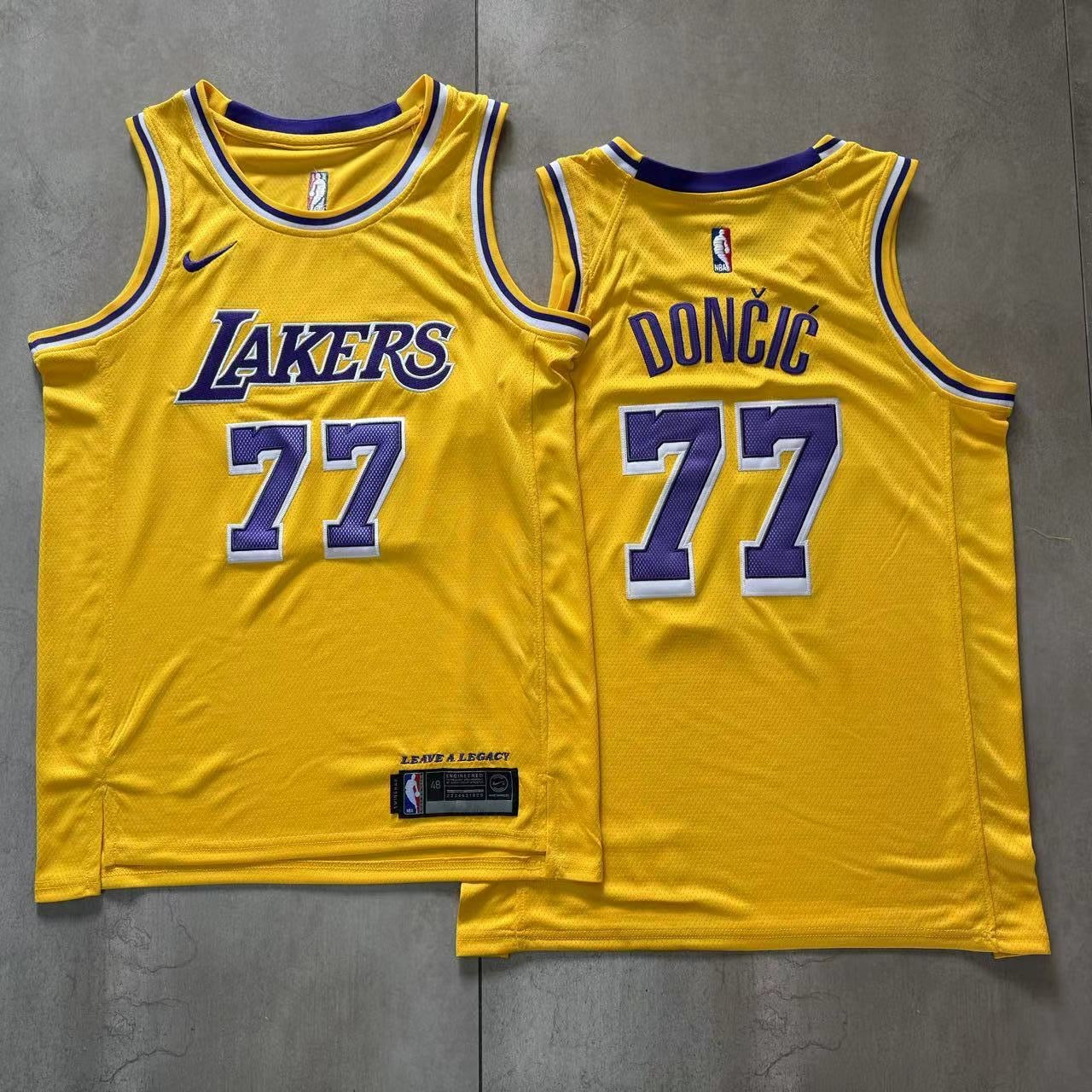 LOS ANGELES LAKERS LUKA CONČIČ YELLOW JERSEY