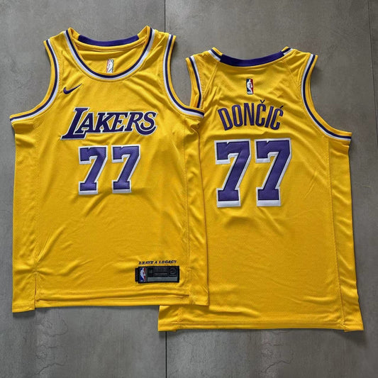 LOS ANGELES LAKERS LUKA CONČIČ YELLOW JERSEY