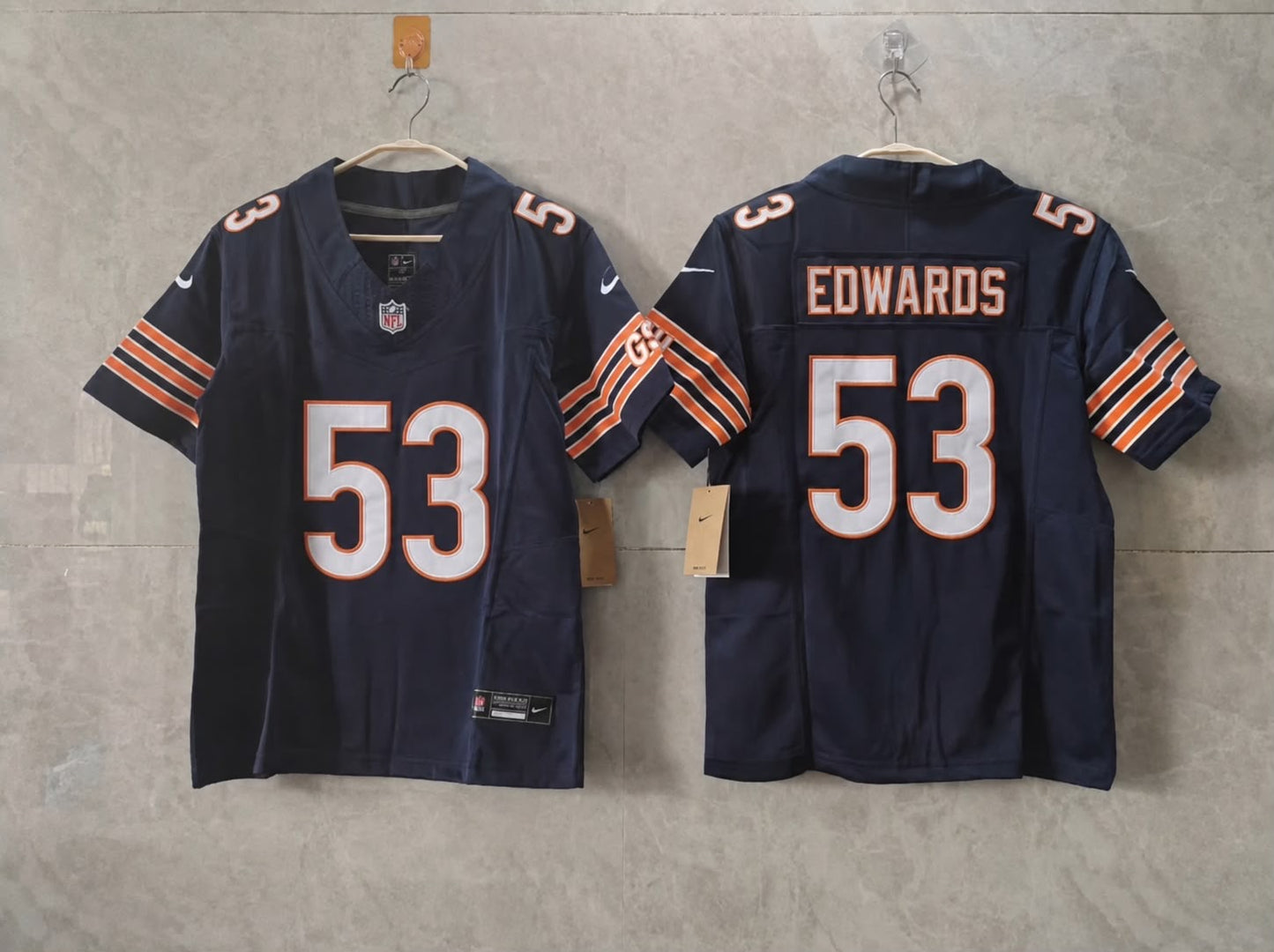 CHICAGO BEARS TJ EDWARDS BLUE JERSEY