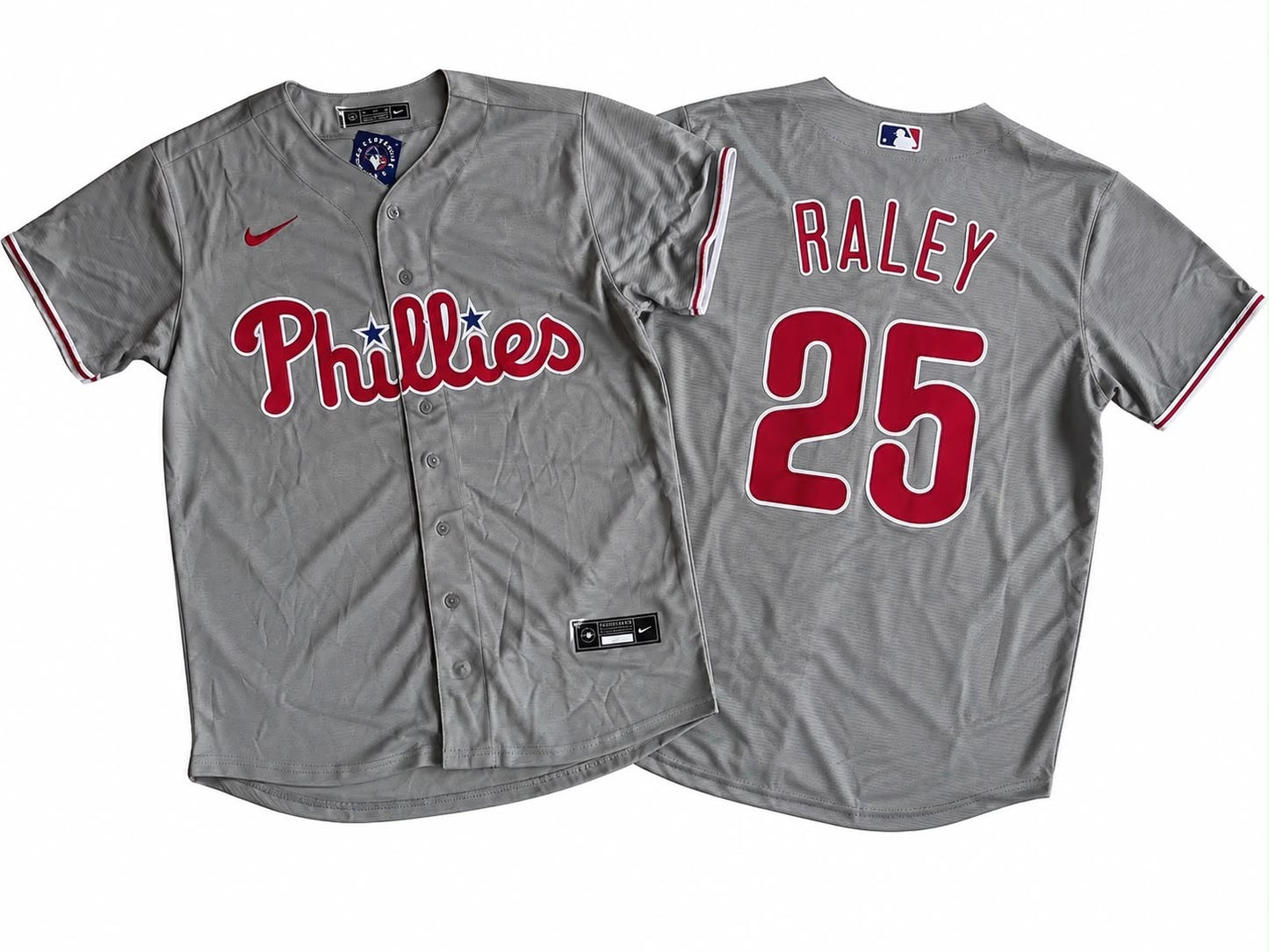 PHILADELPHIA PHILLIES BROOKS RALEY GREY JERSEY