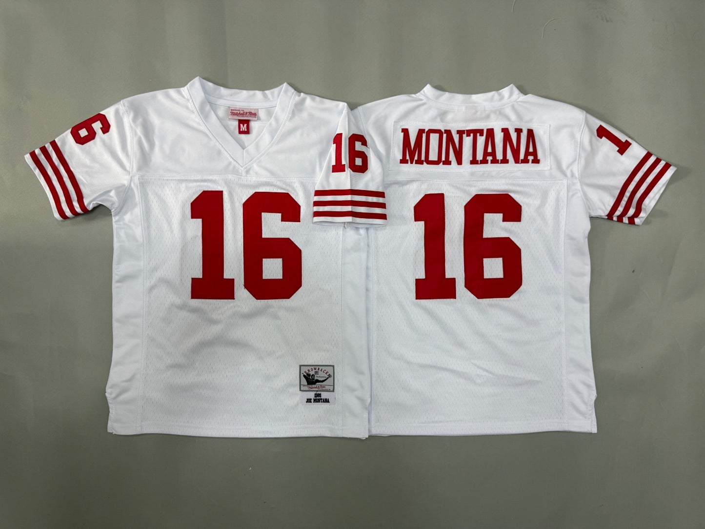SAN FRANCISCO 49ERS JOE MONTANA WHITE VINTAGE JERSEY