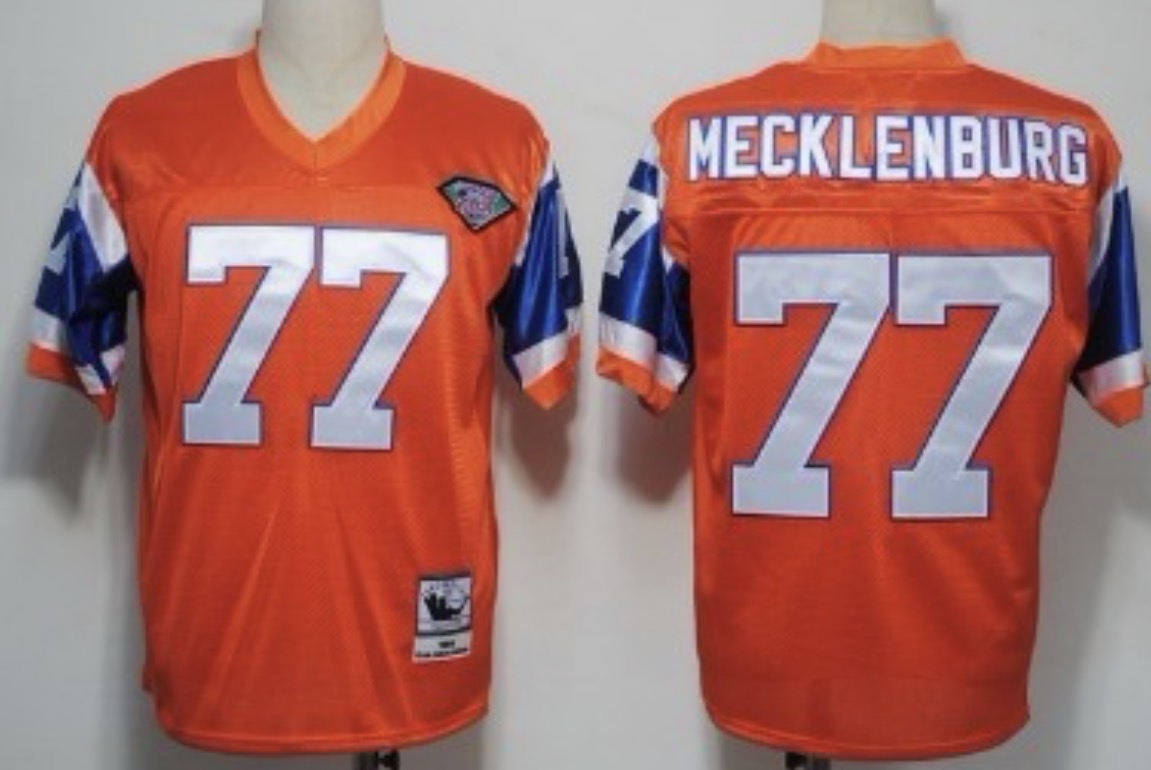 DENVER BRONCOS KARL MECKLENBURG ORANGE VINTAGE JERSEY
