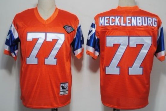 DENVER BRONCOS KARL MECKLENBURG ORANGE VINTAGE JERSEY