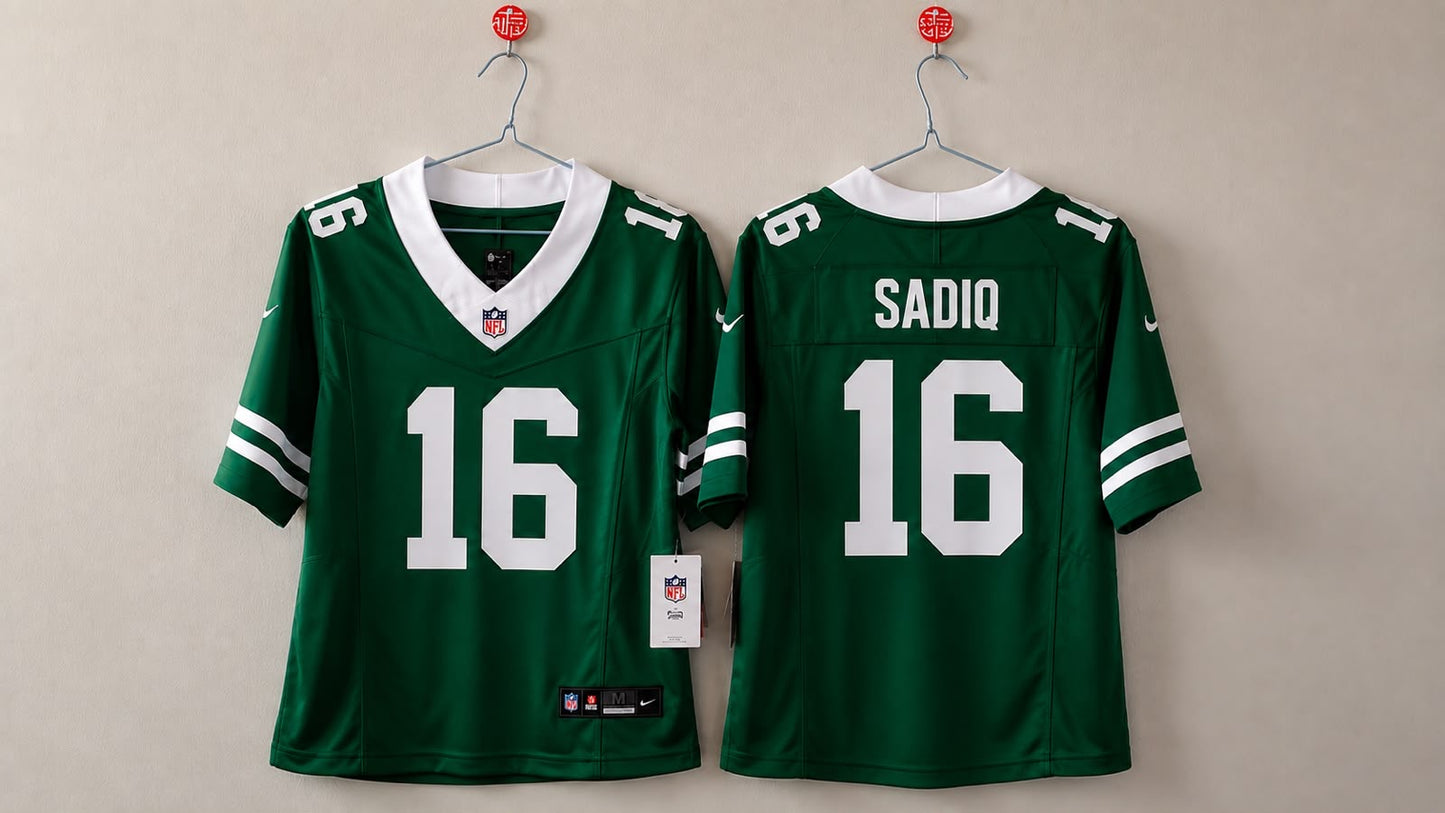 NEW YORK JETS KENYON SADIQ GREEN JERSEY