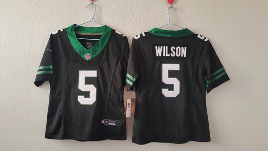 NEW YORK JETS GARRETT WILSON BLACK JERSEY