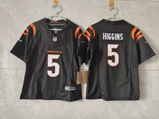 Cincinnati Bengals Tee Higgins Black Jersey