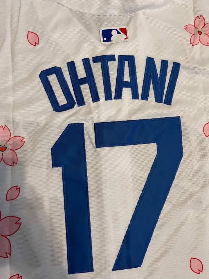 Shohei Ohtani White Floral Los Angeles Baseball Jersey