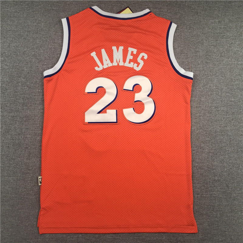 CLEVELAND CAVELIERS LEBRON JAMES ORANGE JERSEYS VINTAGE JERSEY