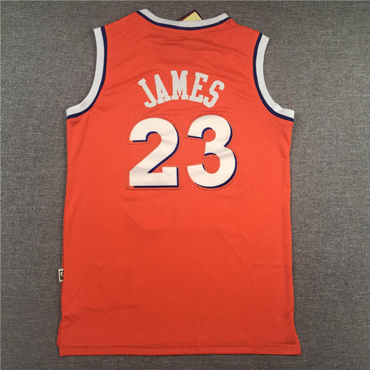 CLEVELAND CAVELIERS LEBRON JAMES ORANGE JERSEYS VINTAGE JERSEY