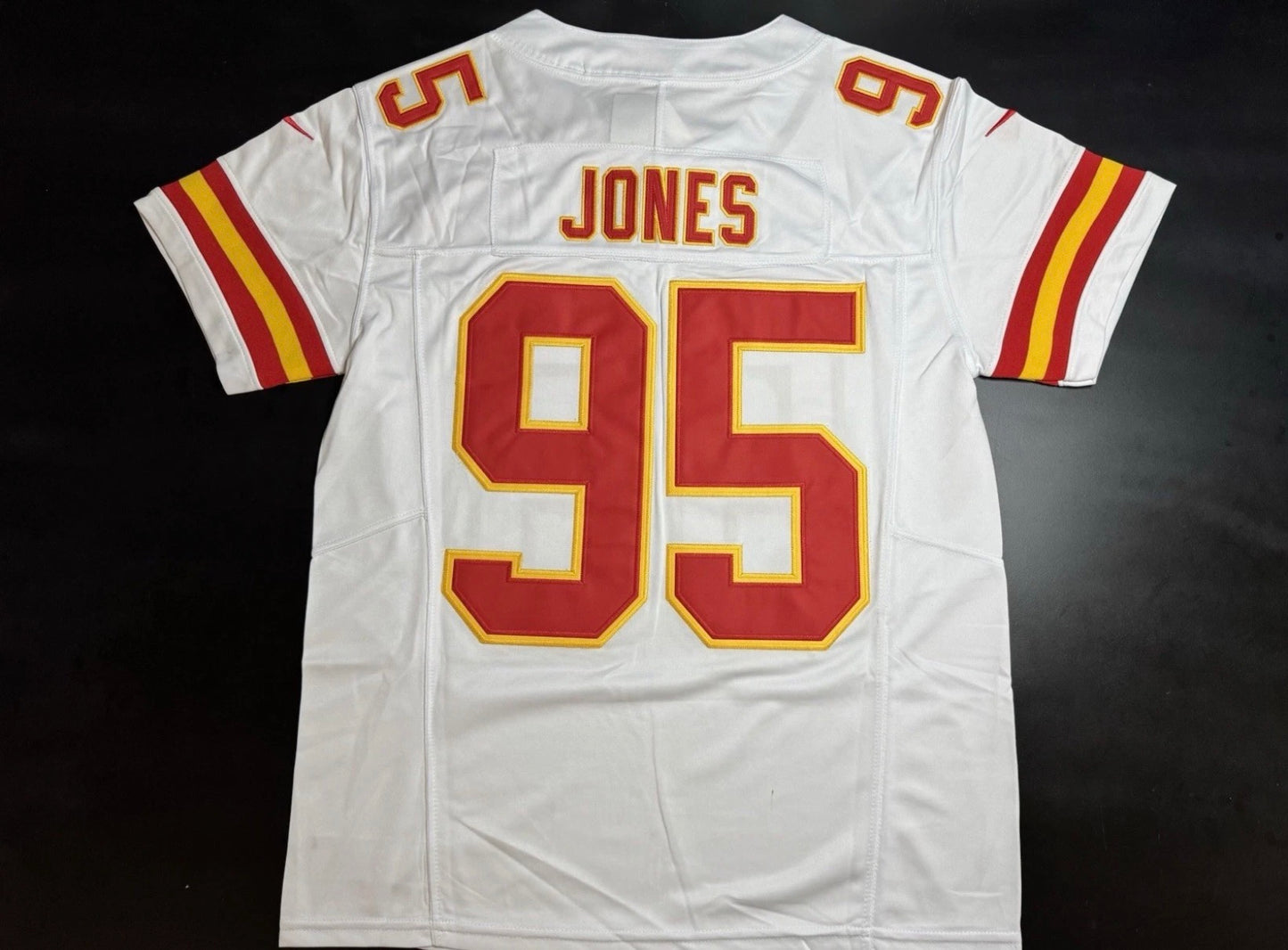 KANSAS CITY CHIEFS CHRIS JONES WHITE JERSEY