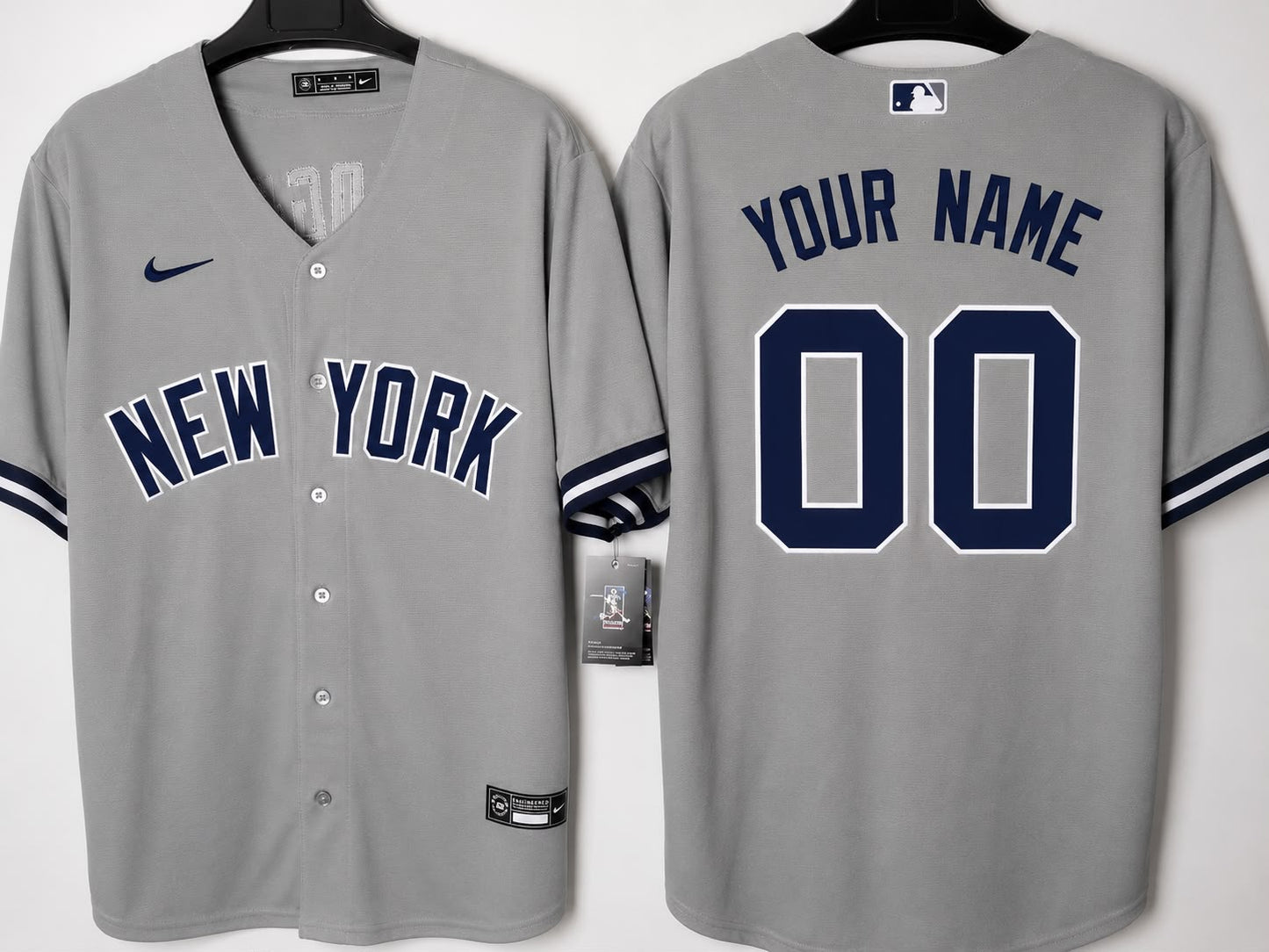 NEW YORK YANKEES CUSTOM GREY JERSEY