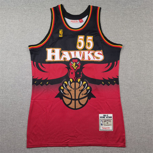 ATLANTA HAWKS DIKEMBE MUTOMBO RED VINTAGE JERSEY
