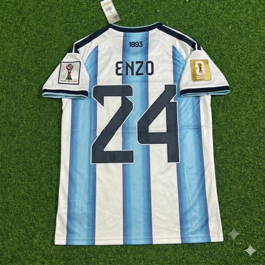 2026 WORLD CUP ENZO FERNANDEZ TEAM ARGENTINA BLUE JERSEY