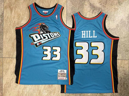 DETROIT PISTONS GRANT HILL BLUE VINTAGE JERSEY