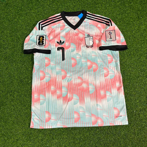 2026 WORLD CUP KEVIN DE BRUYNE TEAM BELGIUM RED AND BLUE JERSEY