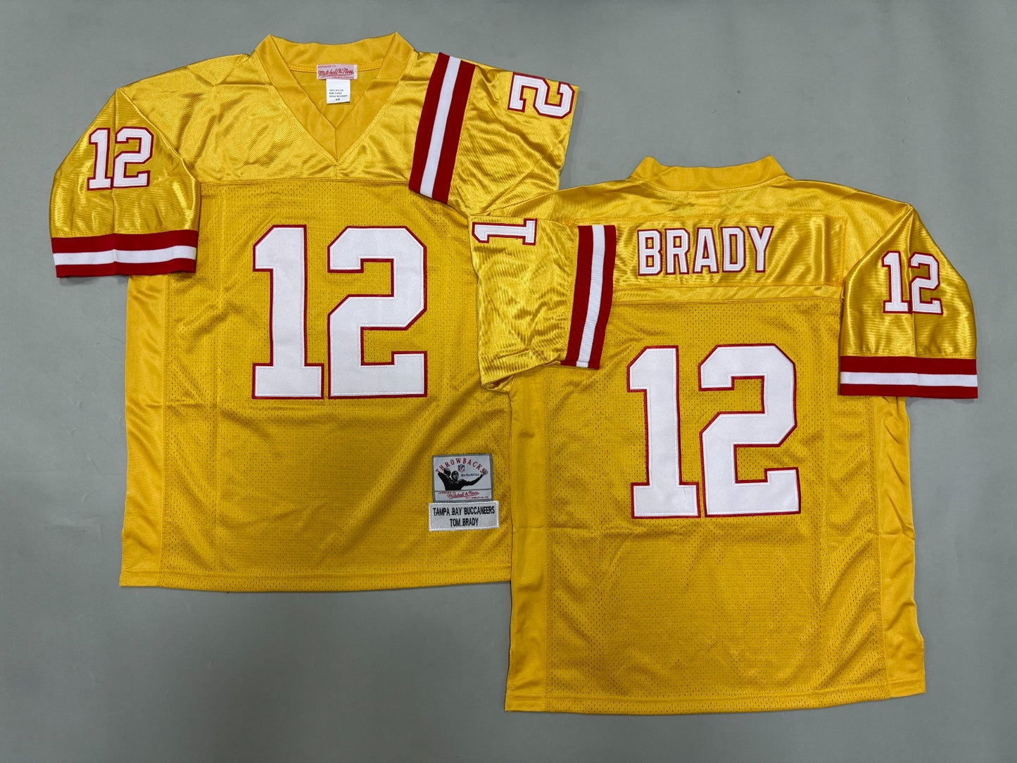TAMPA BAY BUCCANEERS TOM BRADY YELLOW VINTAGE JERSEY