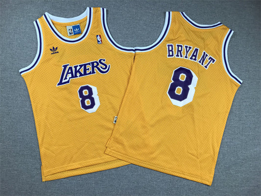 LOS ANGELES LAKERS KOBE BRYANT YELLOW VINTAGE JERSEY