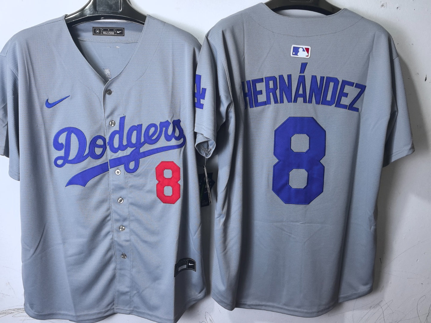 Los Angeles Dodgers Kike Hernandez Grey Jersey