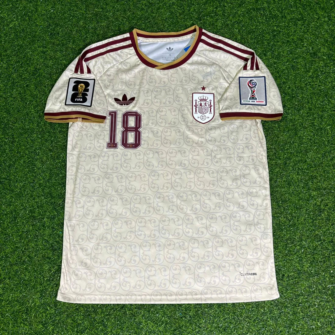 2026 WORLD CUP MARTIN CUBIMENDI TEAM SPAIN WHITE JERSEY