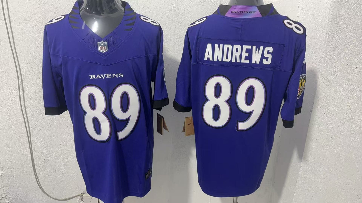 BALTIMORE RAVENS MARK ANDREWS PURPLE JERSEY