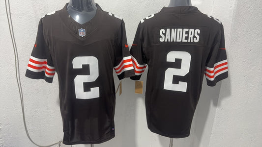 CLEVELAND BROWNS SHEDUER SANDERS BROWN JERSEY