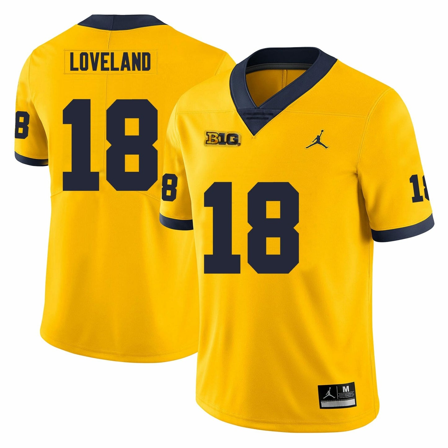 MICHIGAN WOLVERINES COLSTON LOVELAND YELLOW JERSEY