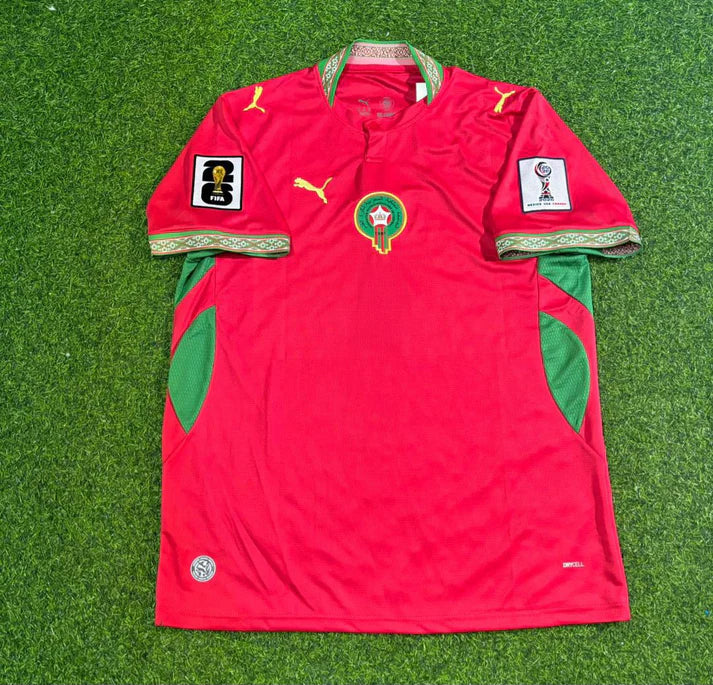 2026 WORLD CUP AYOUB EL KAABI TEAM MOROCCO RED JERSEY