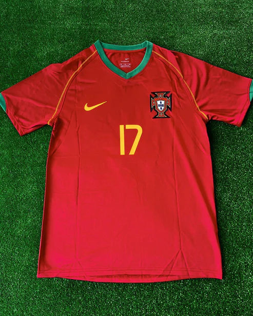Cristiano Ronaldo Portugal 2006 World Cup Retro Short-Sleeve Football Jersey