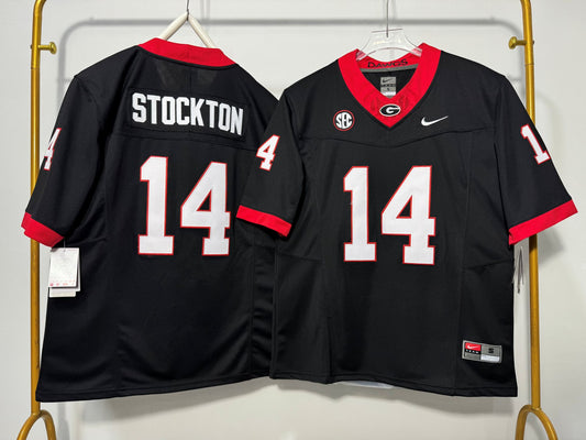 GEORGIA BULLDOGS GUNNER STOCKTON BLACK JERSEY
