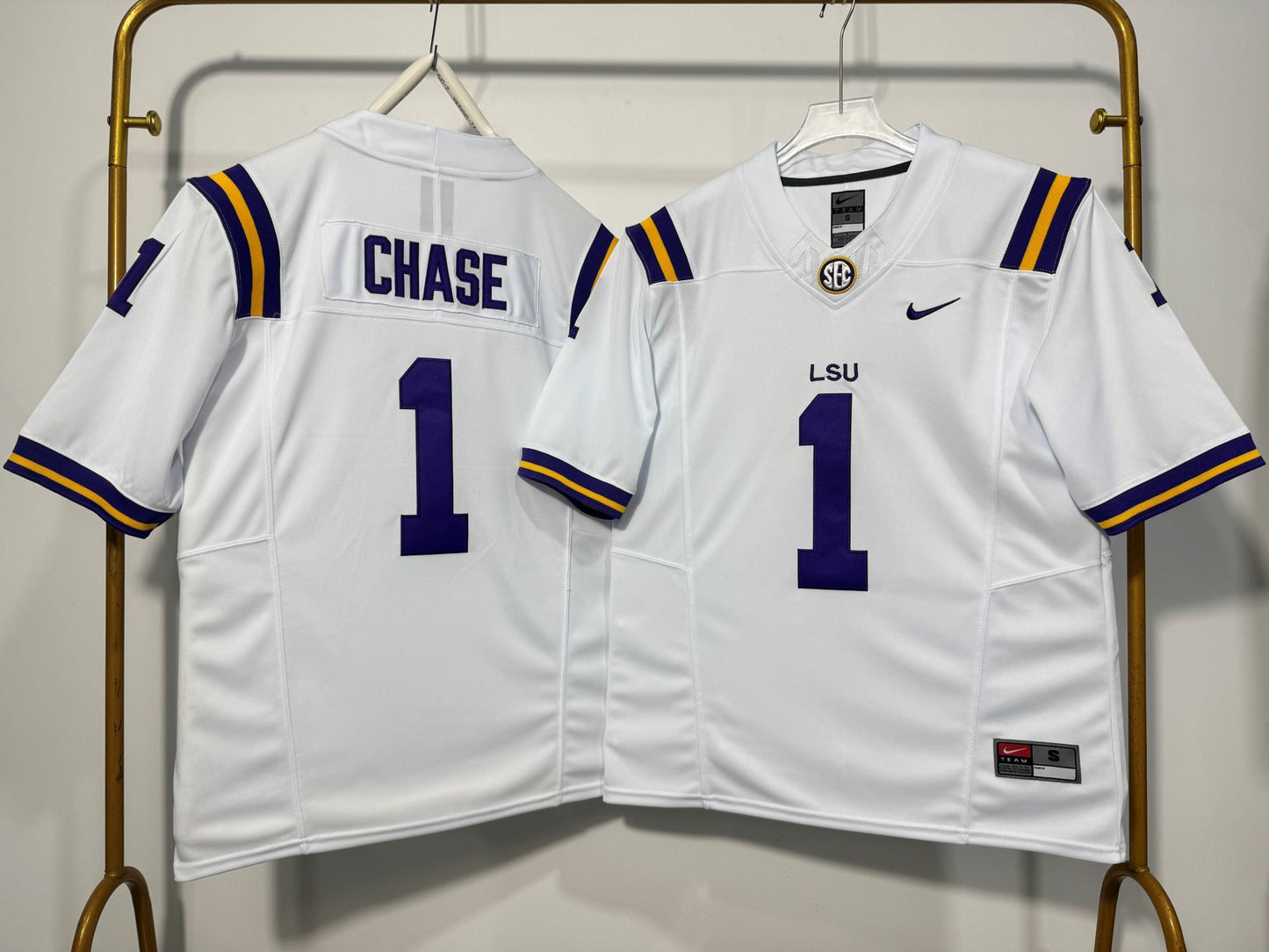 LSU TIGERS JA'MARR CHASE WHITE JERSEY