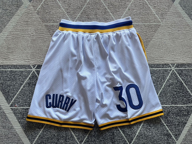 GOLDEN STATE WARRIOS STEPHEN CURRY WHITE SHORTS