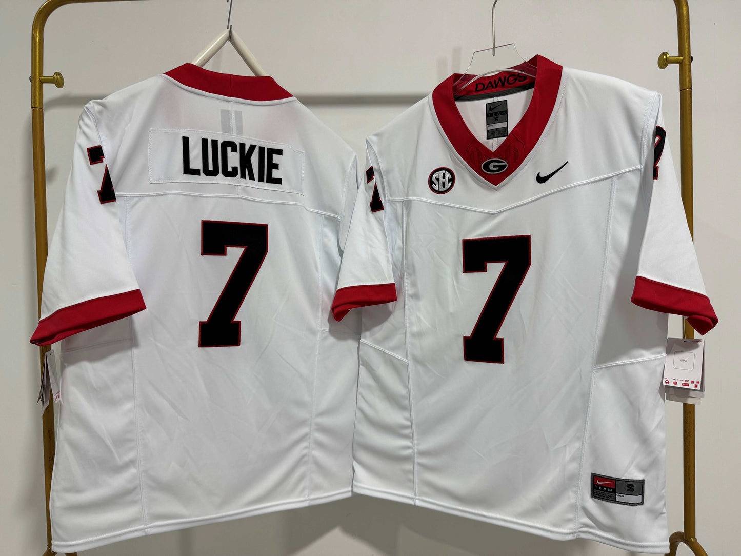 GEORGIA BULLDOGS LAWSON LUCKIE WHITE JERSEY