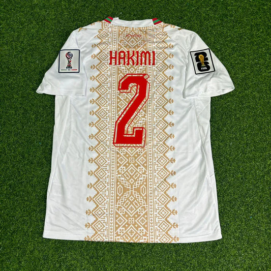 2026 WORLD CUP ACHRAF HAKIMI TEAM MOROCCO WHITE JERSEY