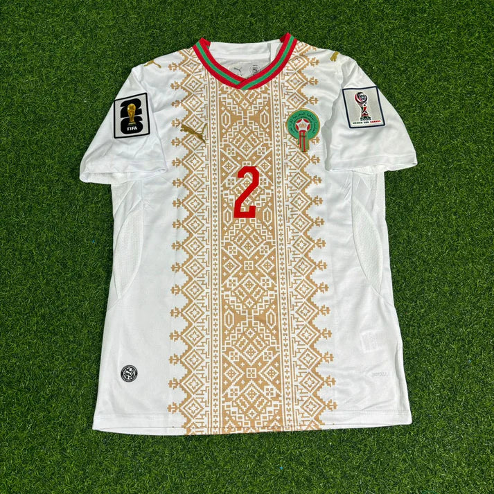 2026 WORLD CUP ACHRAF HAKIMI TEAM MOROCCO WHITE JERSEY
